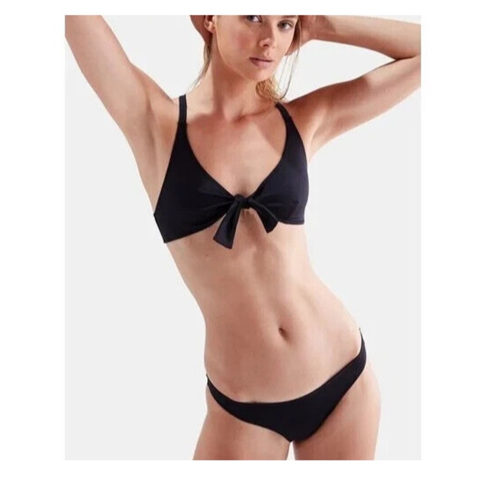 SOLID & STRIPED Black Bikini Set